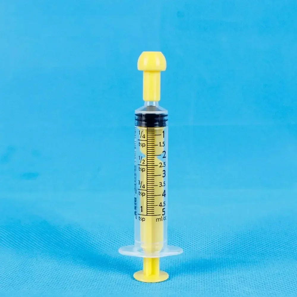 5/10ML Pet Disposable Feeders Small Animal Syringe Feeders Specification Plastic Syringe for Dog Cat, Liquid Dispensing 1Pc