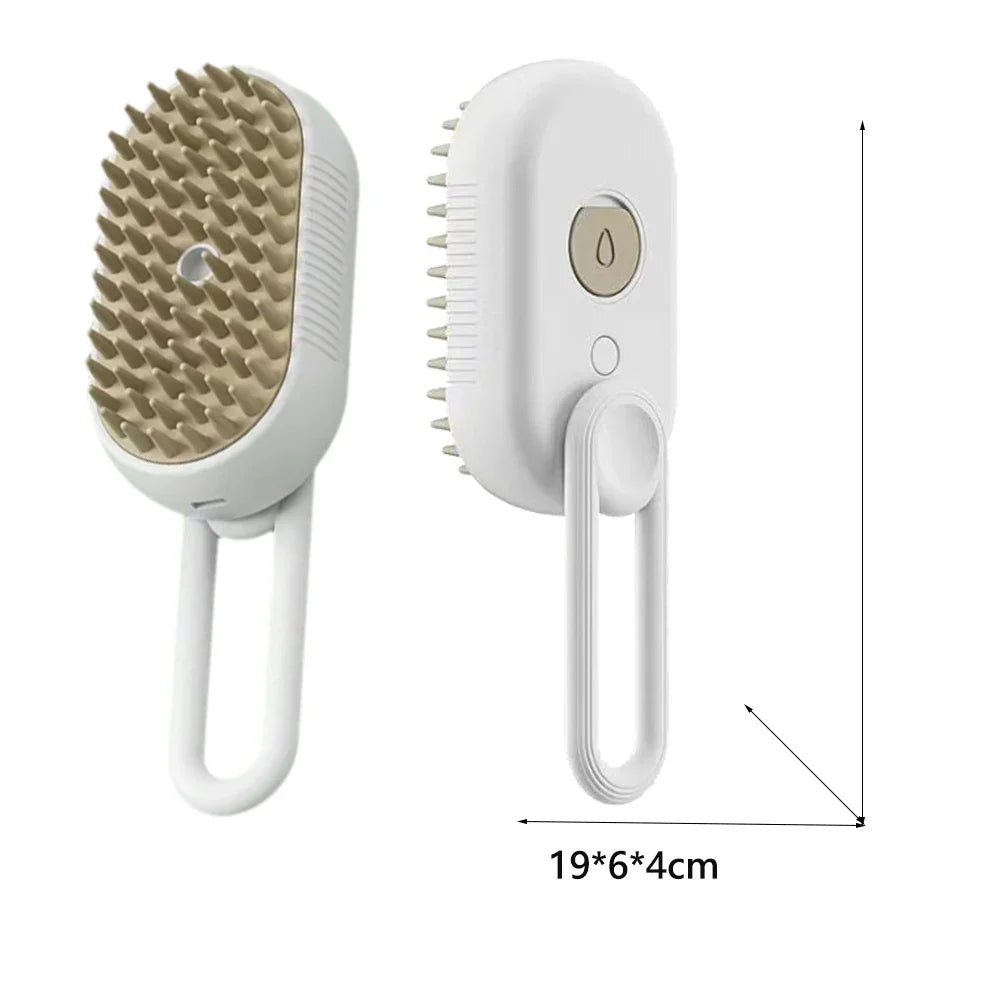 Rechargeable Pet Spray Brush for Long Hair Animals Cat Dog Massage Comb Steam Cleaning Hair Stuff Mascotas Grooming Accessories