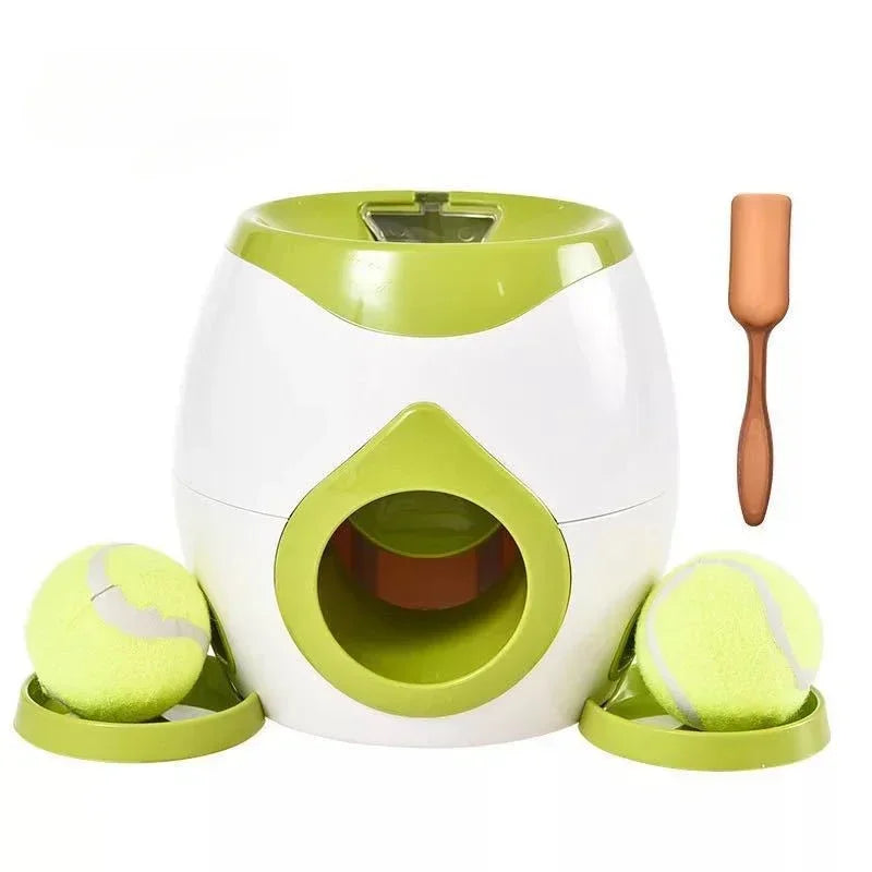 Manual Dog Ball Launcher Toy Interactive Tennis Ball Feeder No Battery Snack Reward Training Machine for Medium Dogs
