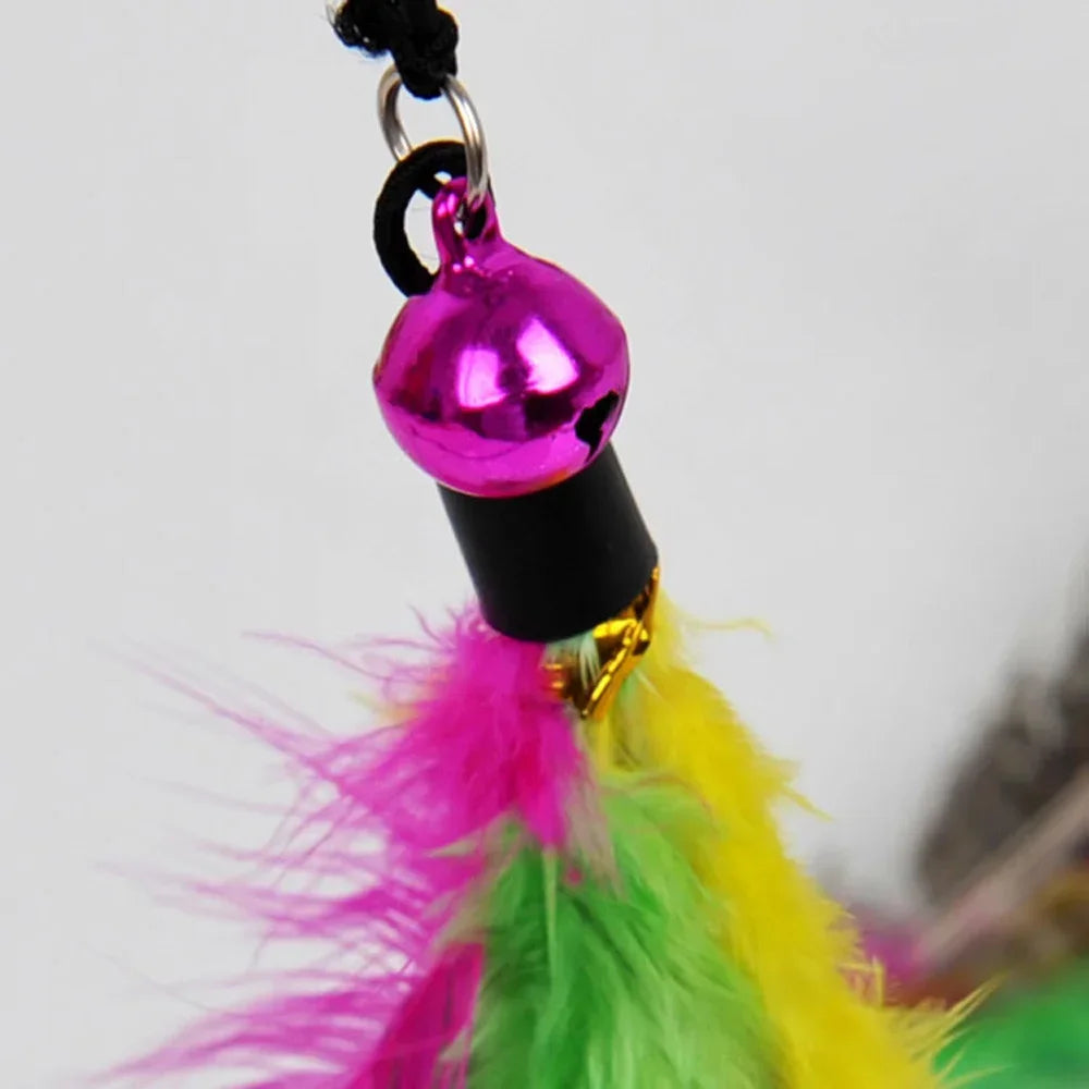 Cats Toys Feathers Wand Interactive Toy Kitten Toy Rod with Bell Feather Replacements Cat Accesorios Gatos Mascotas 고양이 장난감