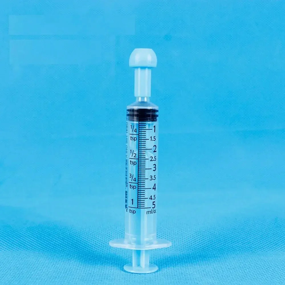 5/10ML Pet Disposable Feeders Small Animal Syringe Feeders Specification Plastic Syringe for Dog Cat, Liquid Dispensing 1Pc
