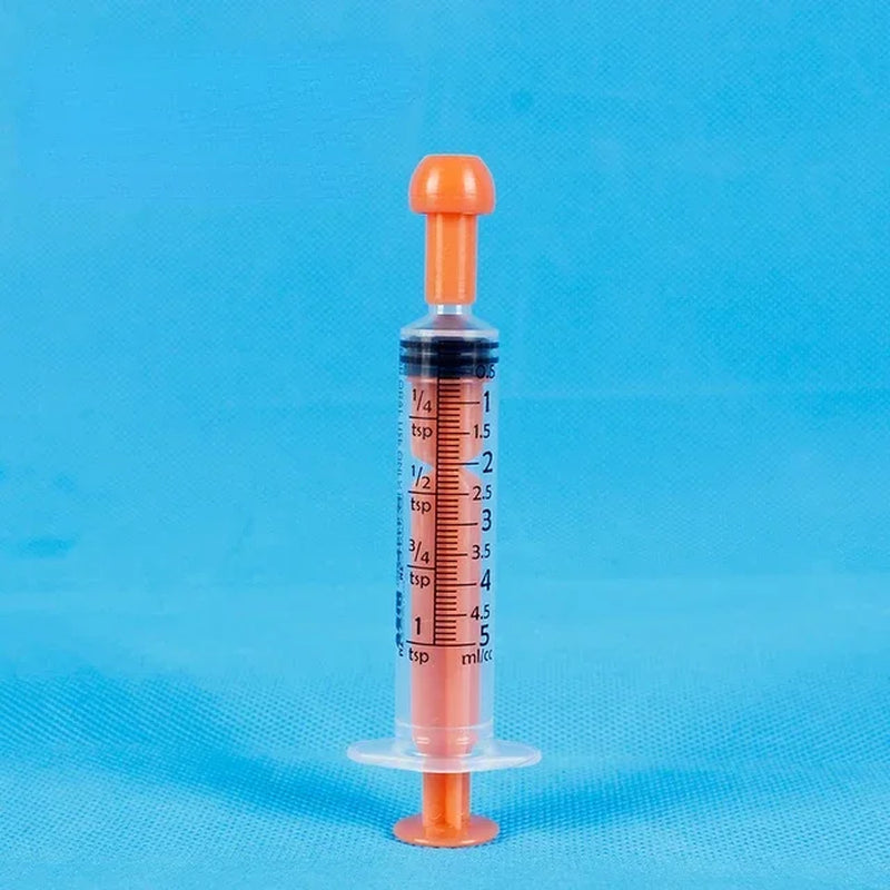 5/10ML Pet Disposable Feeders Small Animal Syringe Feeders Specification Plastic Syringe for Dog Cat, Liquid Dispensing 1Pc