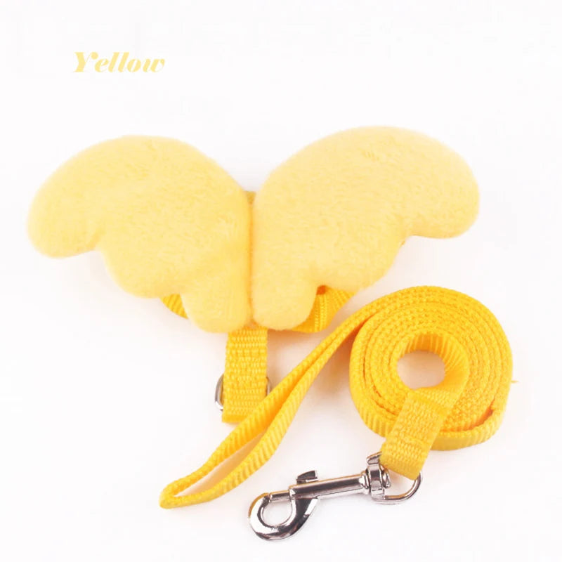 Angel Wings Pet Harness and Leash Set for Cats Puppy Rabbit Cute Cat Harnesses Kitten Accessories Artículos Para Mascotas Lead