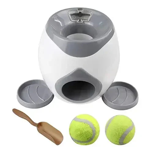 Manual Dog Ball Launcher Toy Interactive Tennis Ball Feeder No Battery Snack Reward Training Machine for Medium Dogs