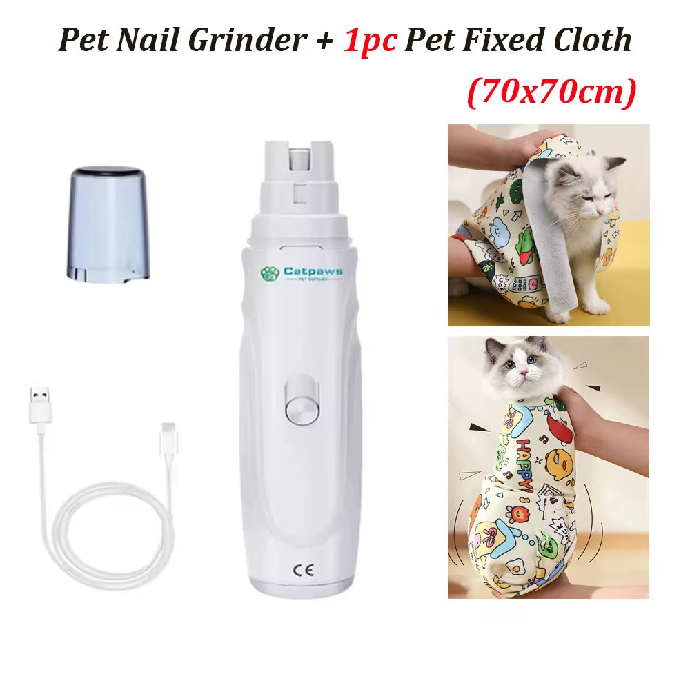 Electric Pet Nail Grinder Trimmer Grooming Tool Rechargeable Dog Nail Clippers Dogs Nail Grinder Trimmer Puppy Dog Accessories