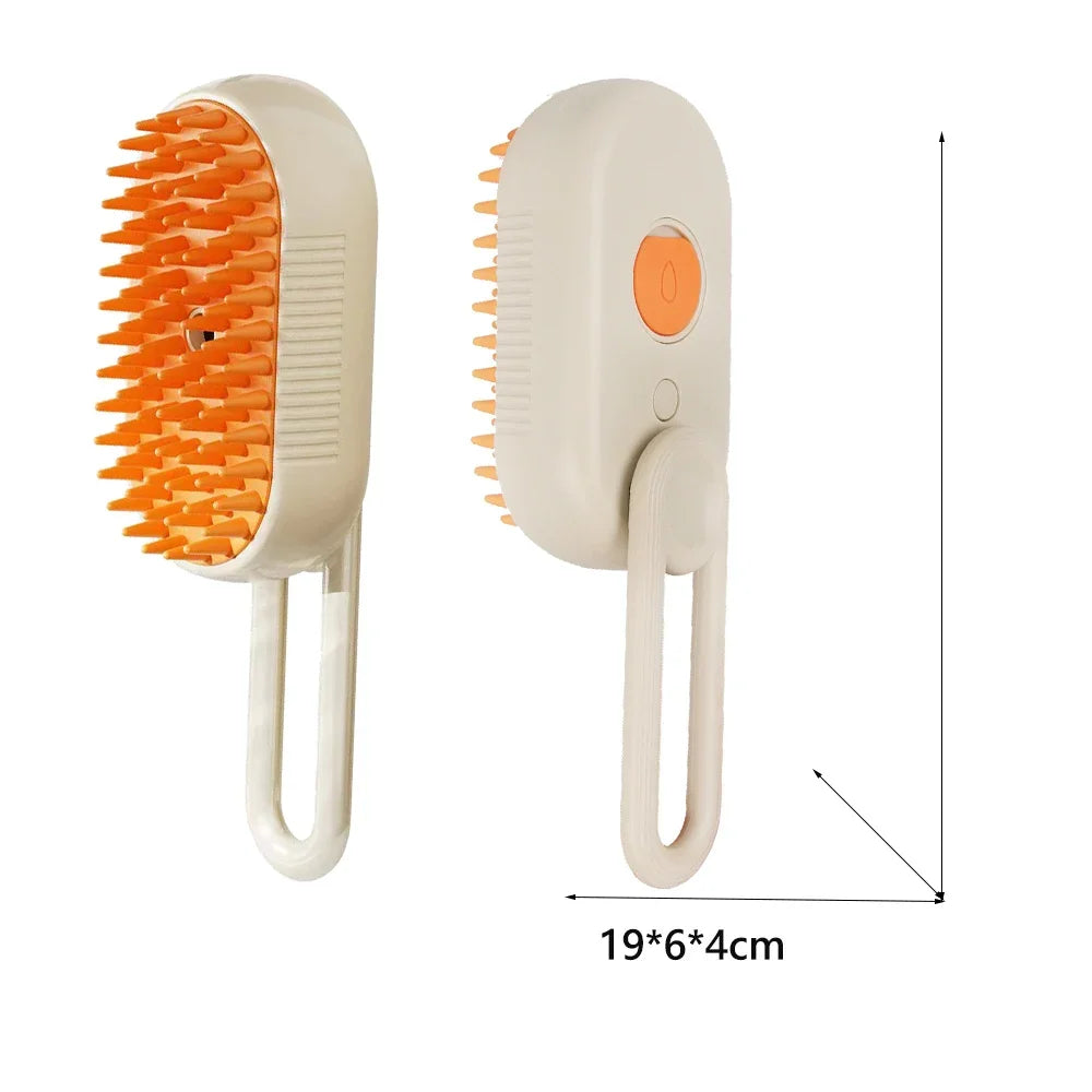 Rechargeable Pet Spray Brush for Long Hair Animals Cat Dog Massage Comb Steam Cleaning Hair Stuff Mascotas Grooming Accessories