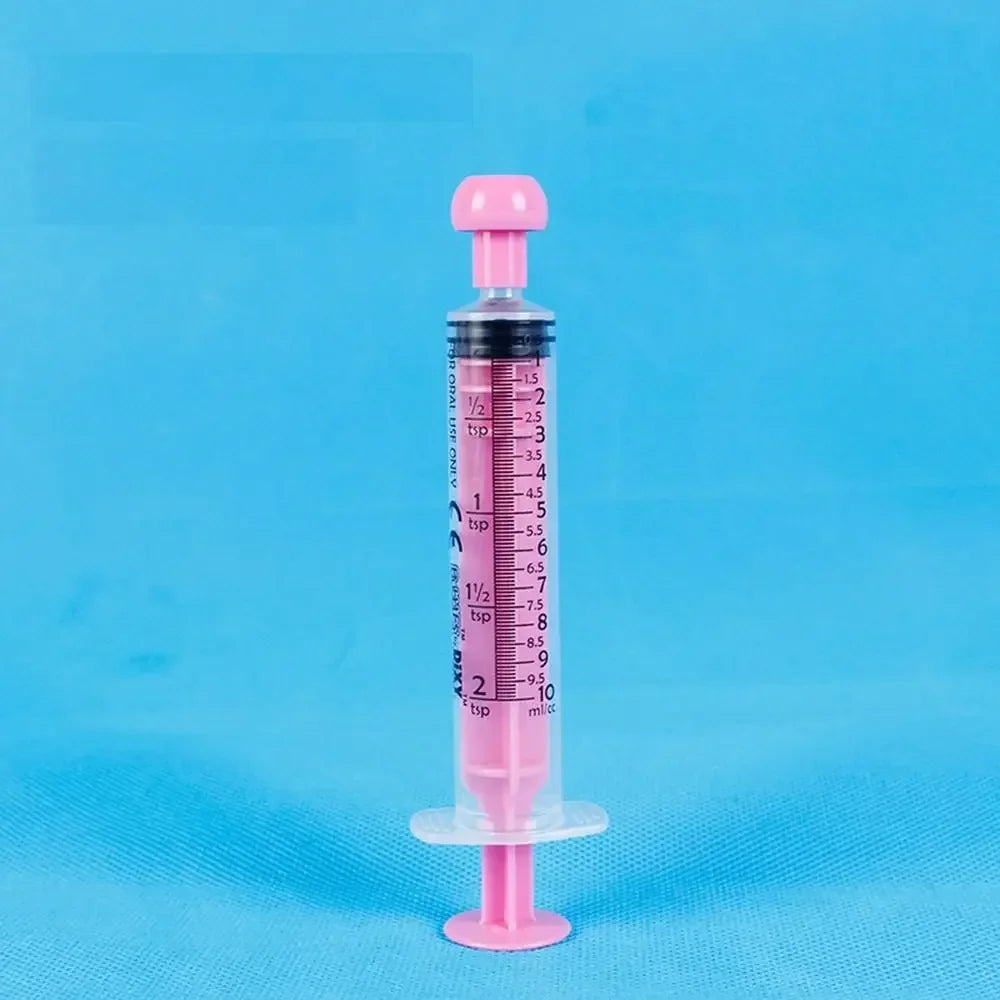 5/10ML Pet Disposable Feeders Small Animal Syringe Feeders Specification Plastic Syringe for Dog Cat, Liquid Dispensing 1Pc